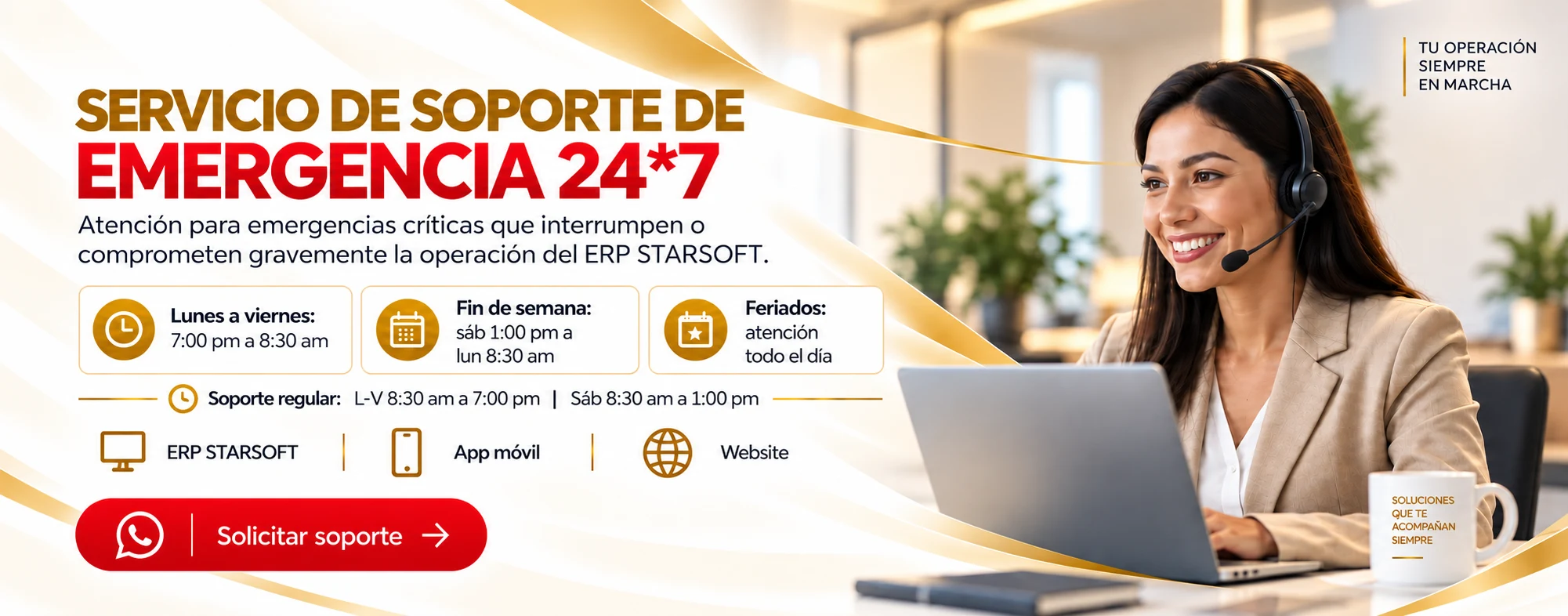 Servicios de soporte de Emergencia 24x7