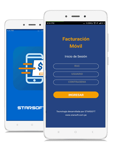 Captura del App de Facturación Móvil STARSOFT 1