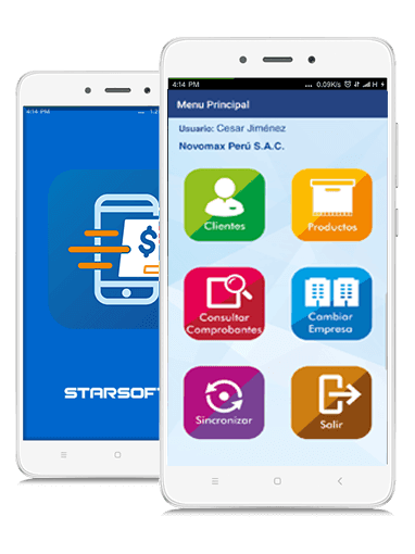 Captura del App de Facturación Móvil STARSOFT 2